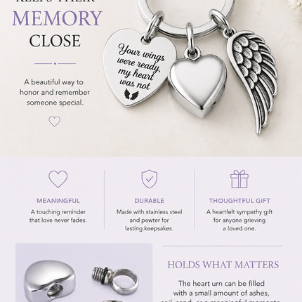 Memorial Cremation Ashes Keychain