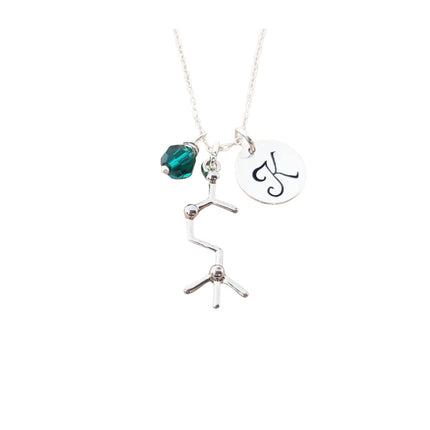 Personalized Acetylcholine Necklace – Sterling Silver, Birthstone & Initial