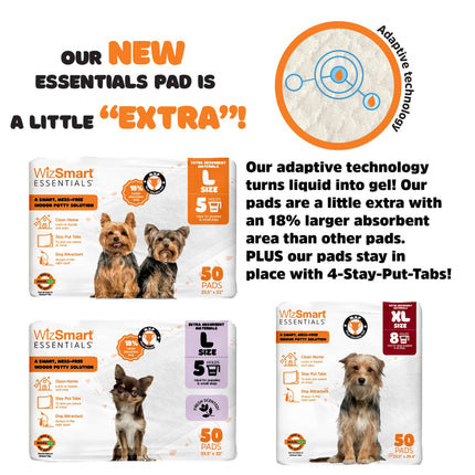 WizSmart Essentials Training Pads with Attractant for Dogs & Puppies, XL