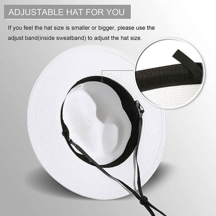 Women Wide Brim Straw Panama Roll up Hat