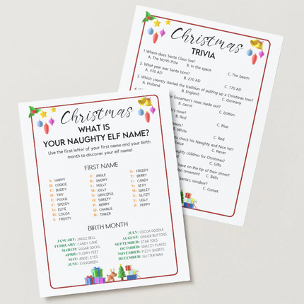 Christmas Party Games Bundle – Printable Holiday Fun!