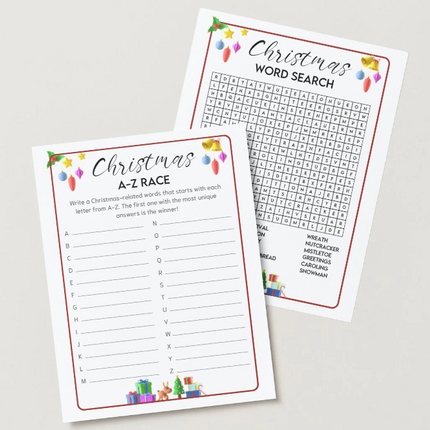 Christmas Party Games Bundle – Printable Holiday Fun!