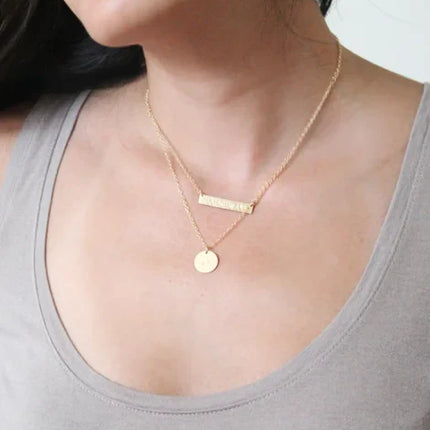 Hand Stamped State Necklace