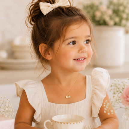 Personalized Initial Pearl Necklace for Girls – Sterling Silver or 14k Gold Filled